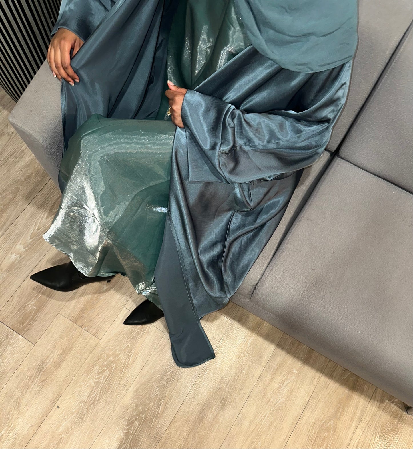 Lumi Abaya Set- Turquoise/Teal