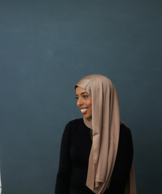 Textured Satin Hijabs with Matching undercaps