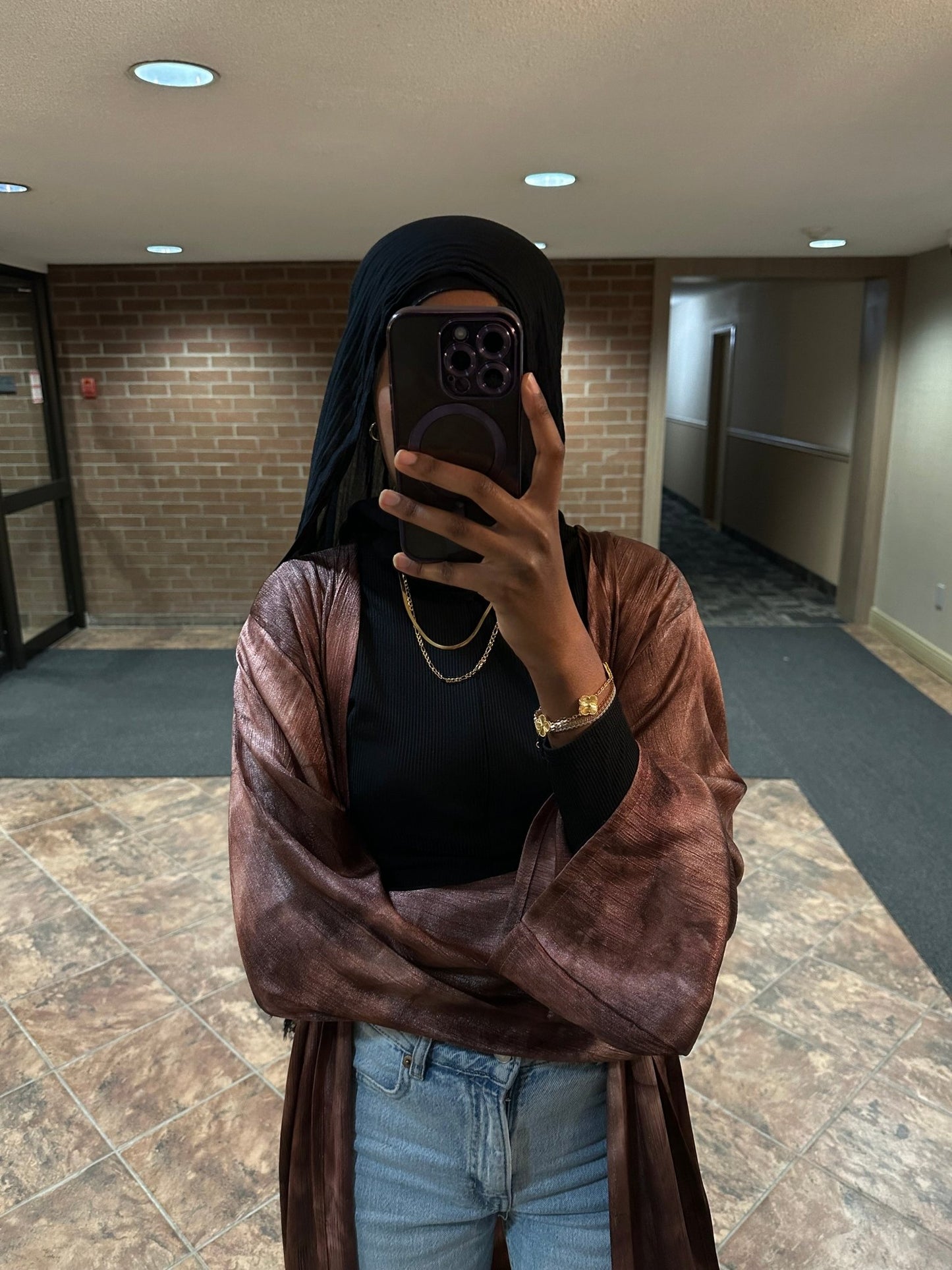 Lexy Abaya Set - Brown