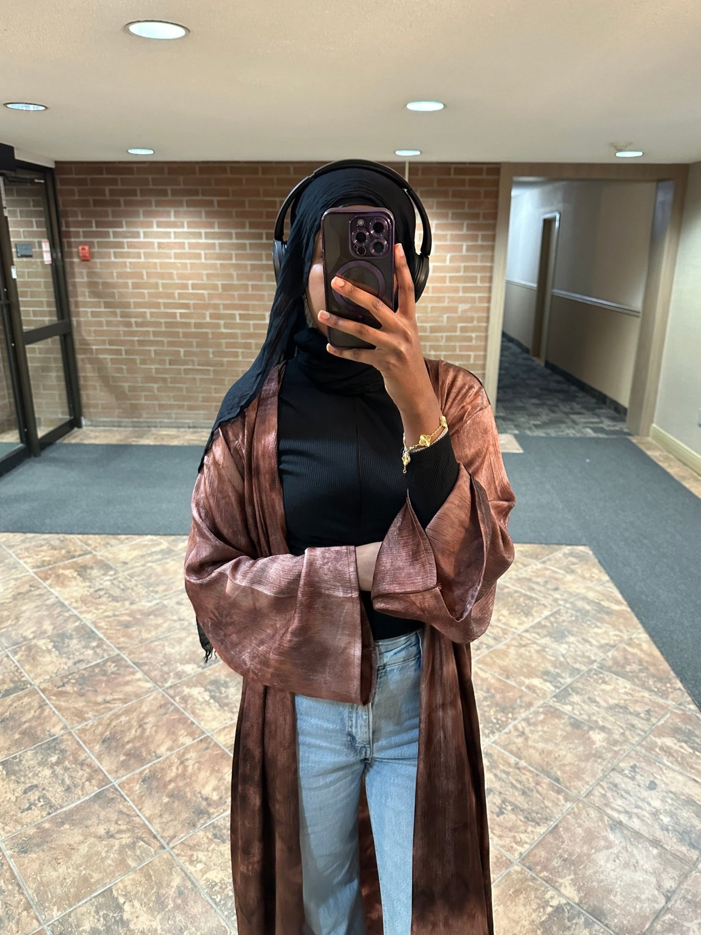 Lexy Abaya Set - Brown