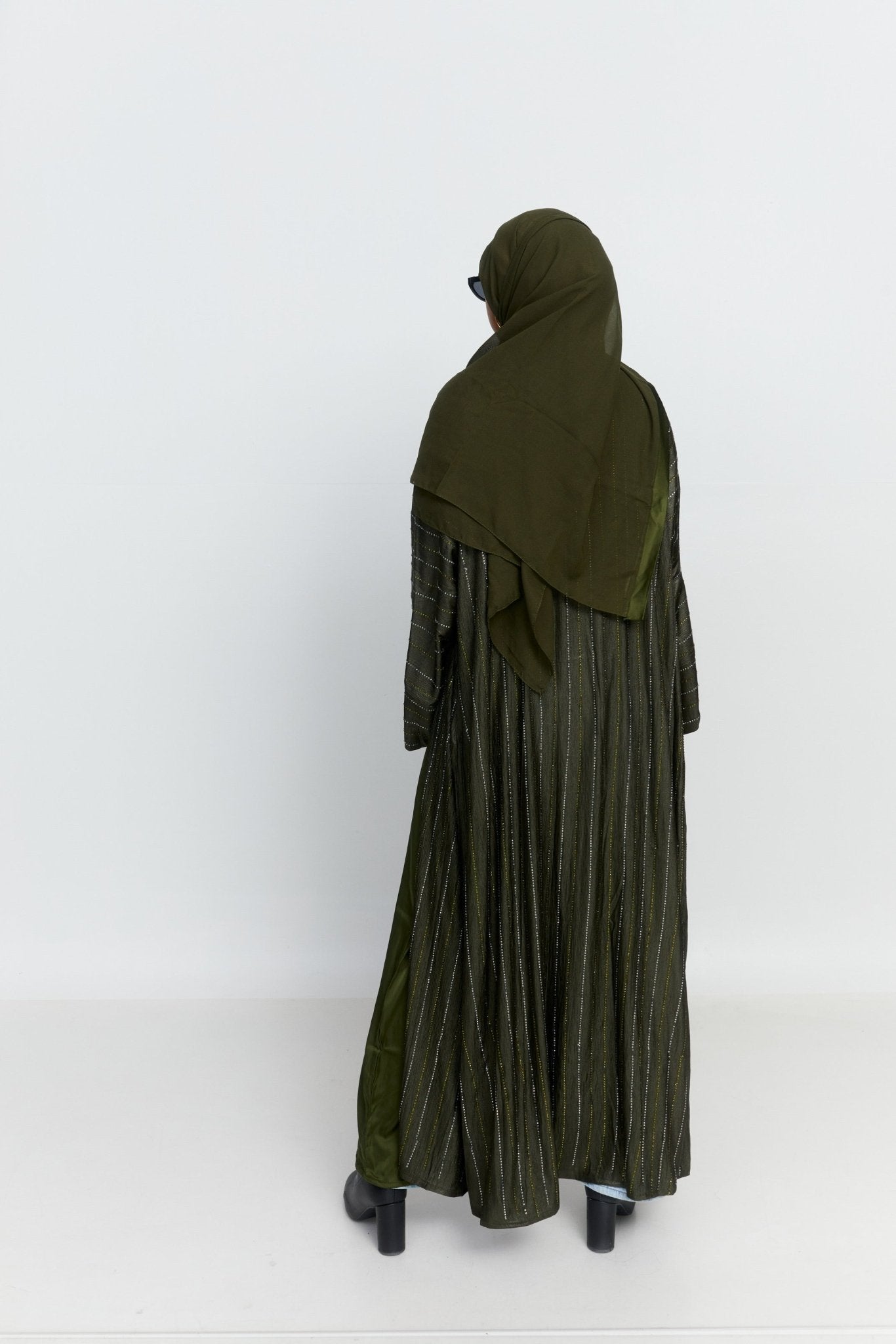 Forest Sparkle Abaya Set (Double sided jems)