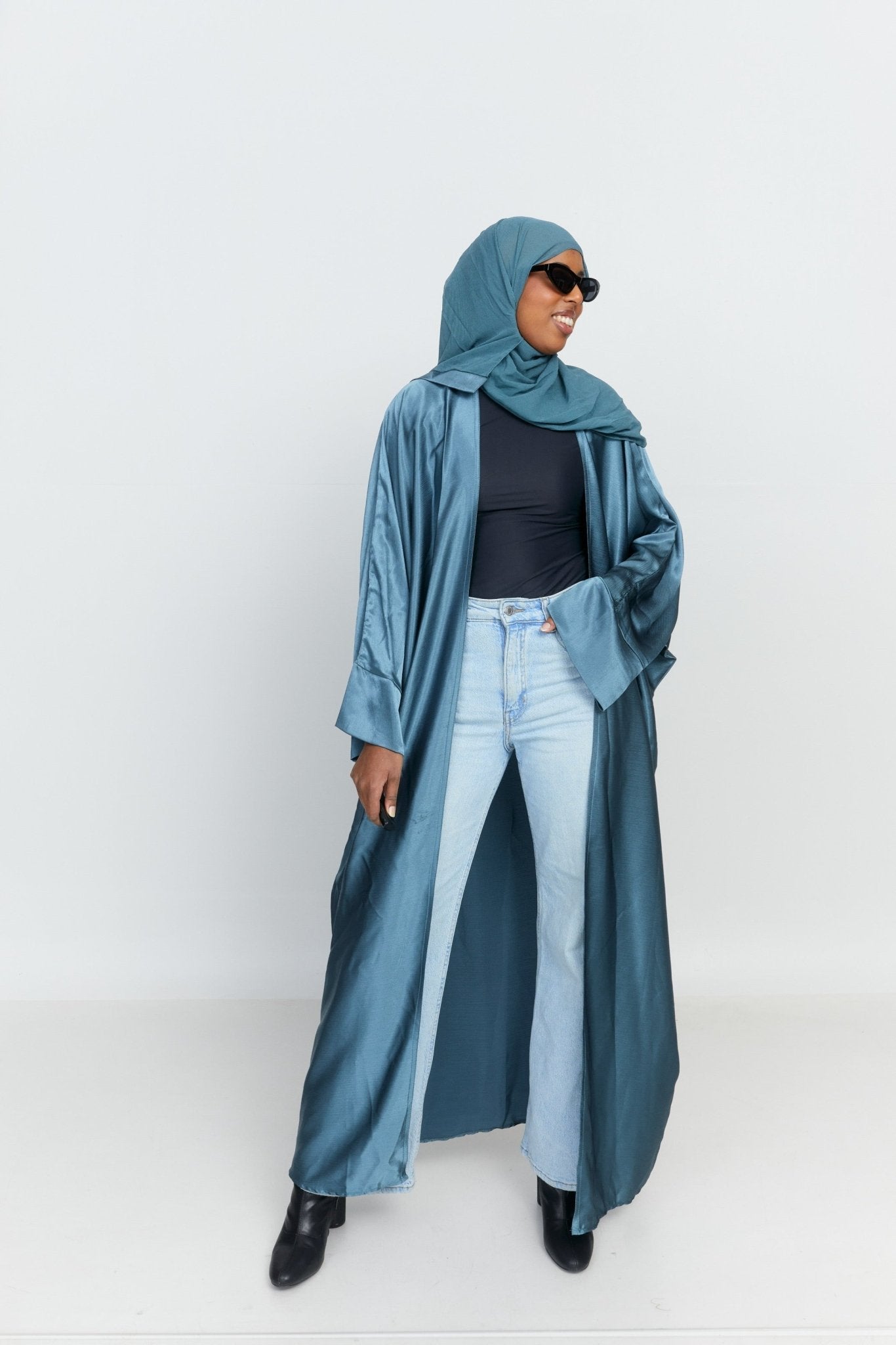 Lumi Abaya Set- Turquoise/Teal