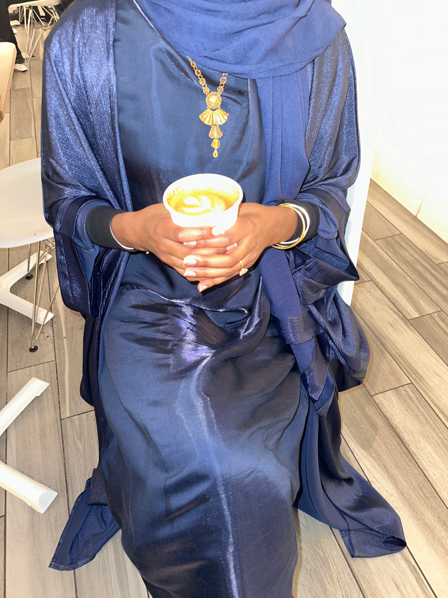 Lumi Abaya Set - Navy Blue