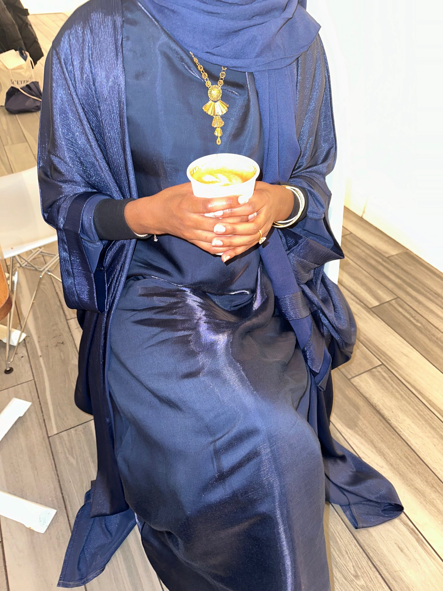 Lumi Abaya Set - Navy Blue