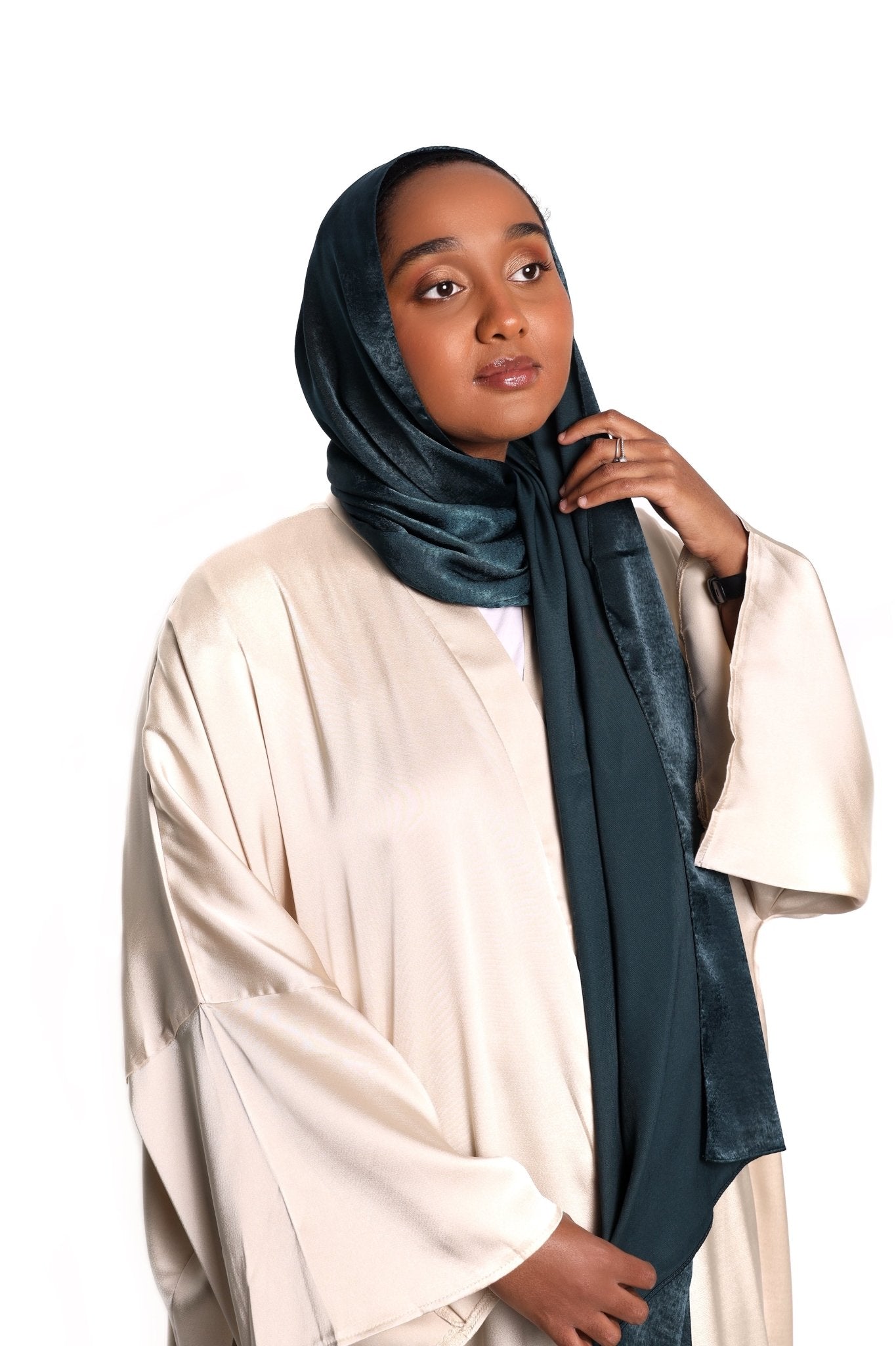 Satin Wide Arm Abaya