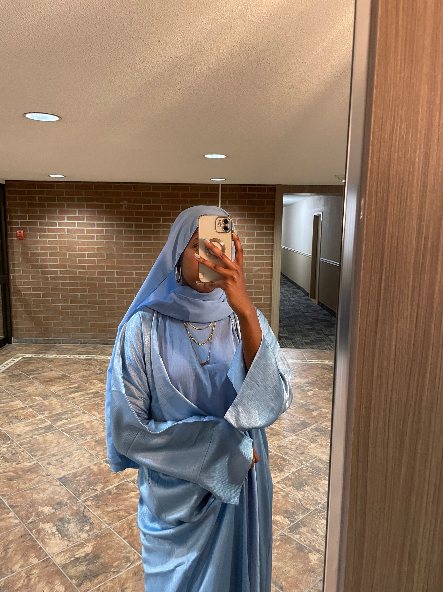 Tima Abaya Set - Sky Blue