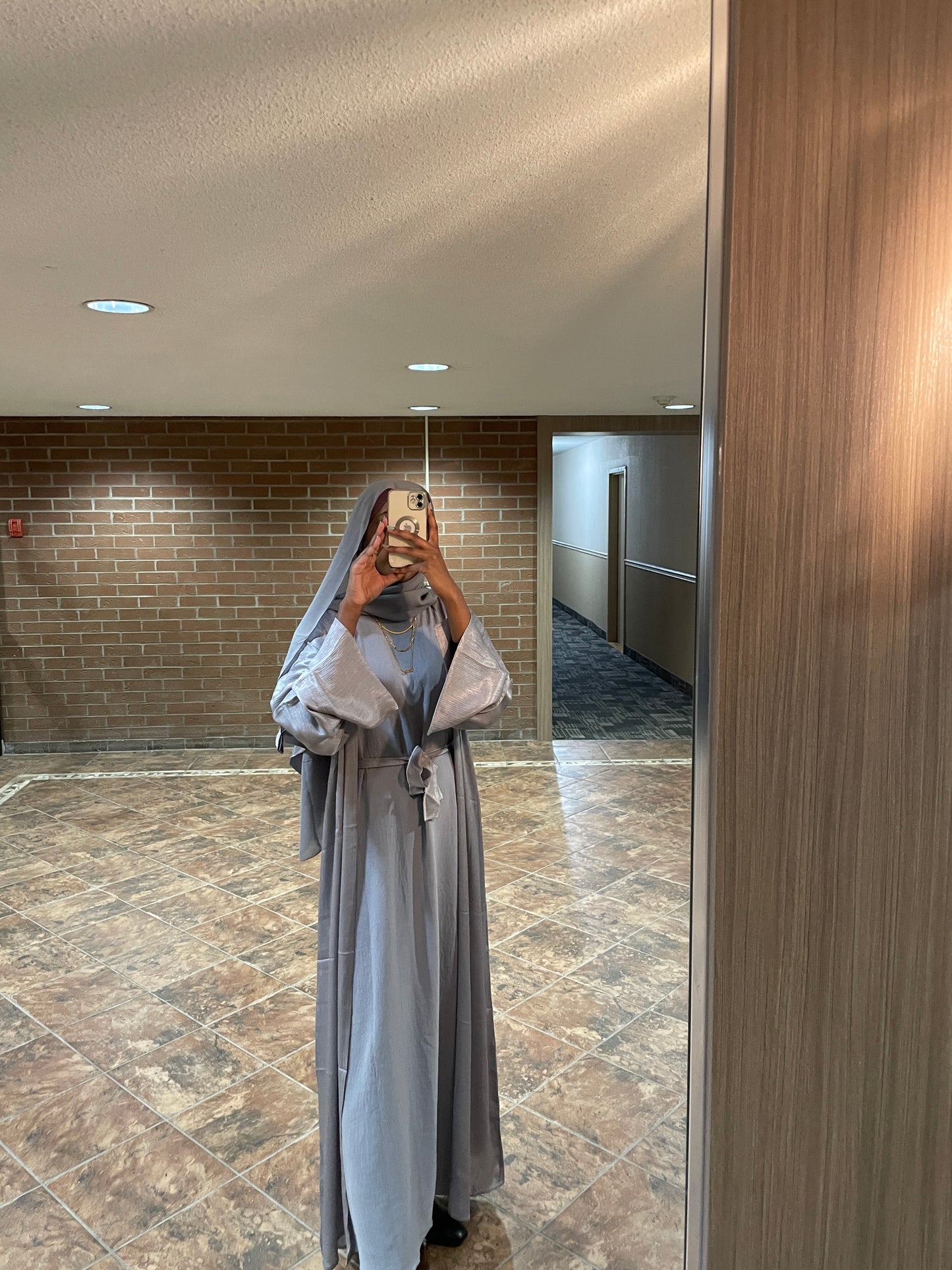 Tima Abaya Set - Light Grey