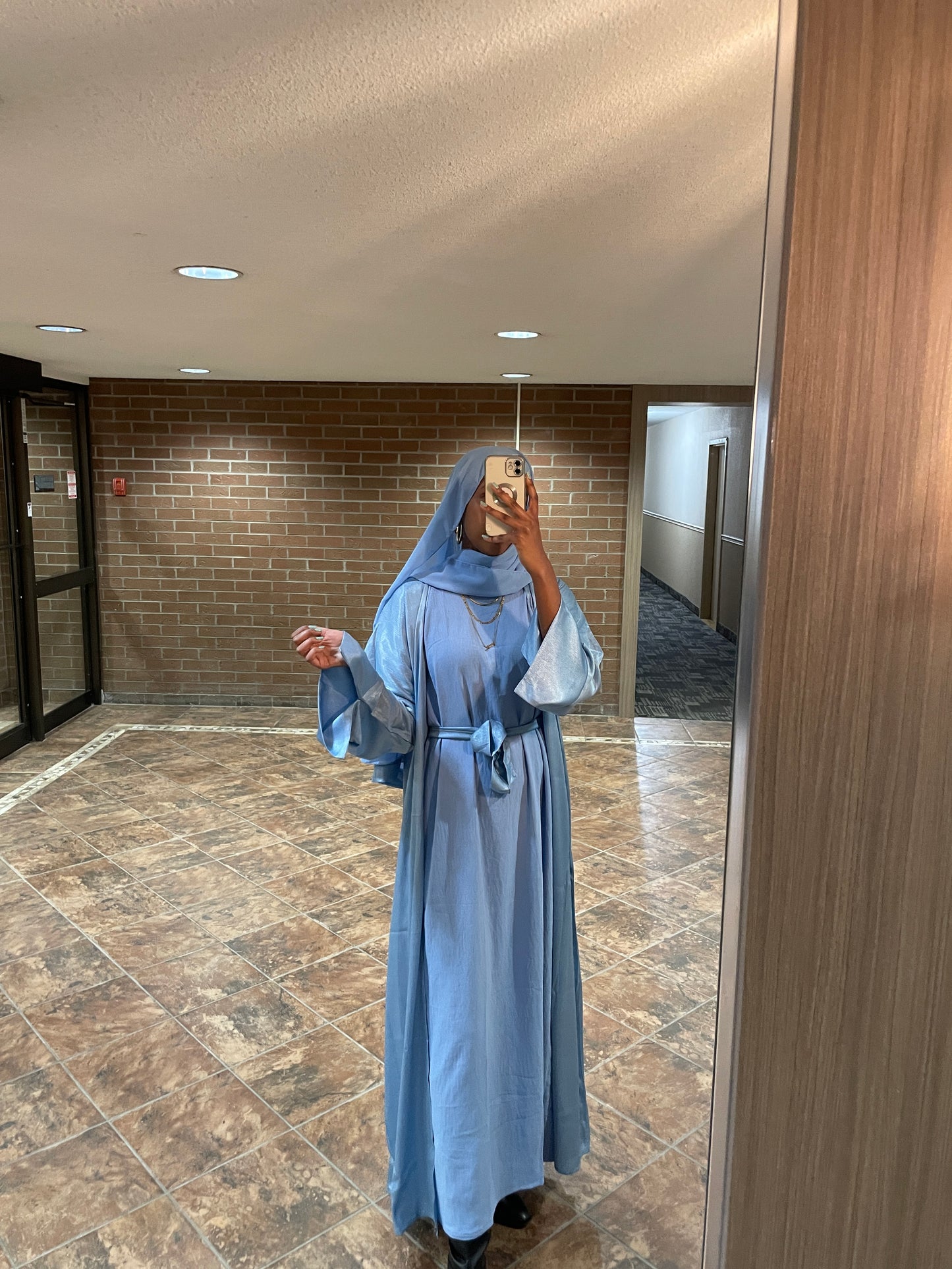 Tima Abaya Set - Sky Blue