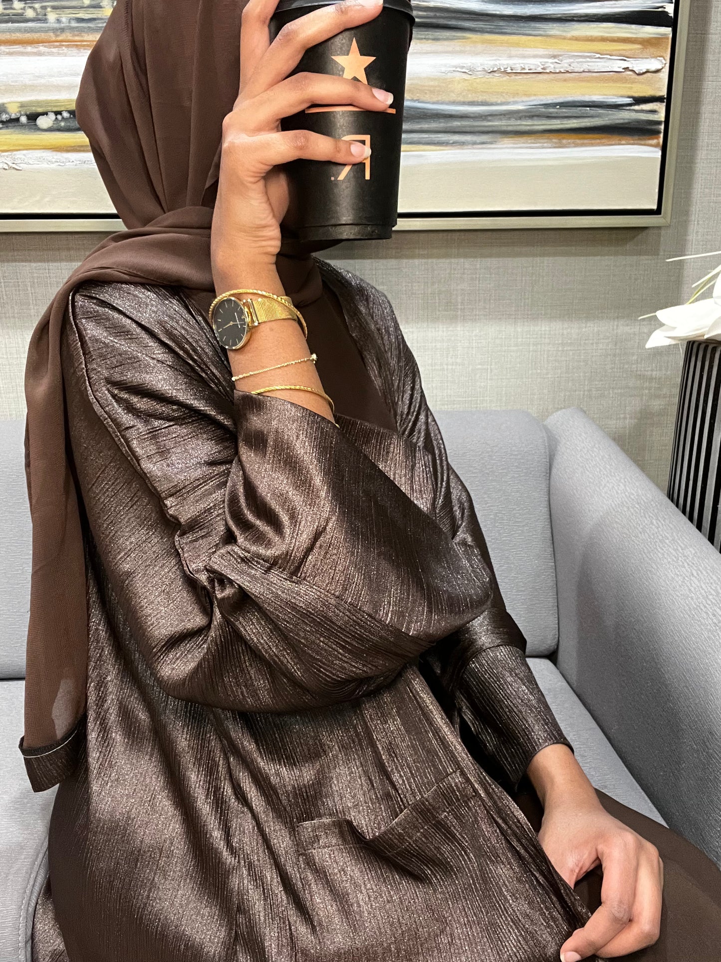 Tima Abaya Set - Brown