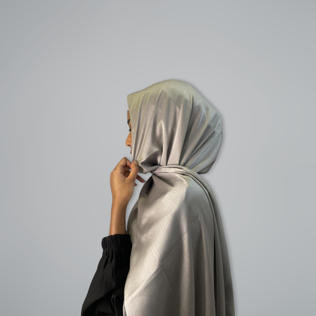 Textured Satin Hijabs with Matching undercaps