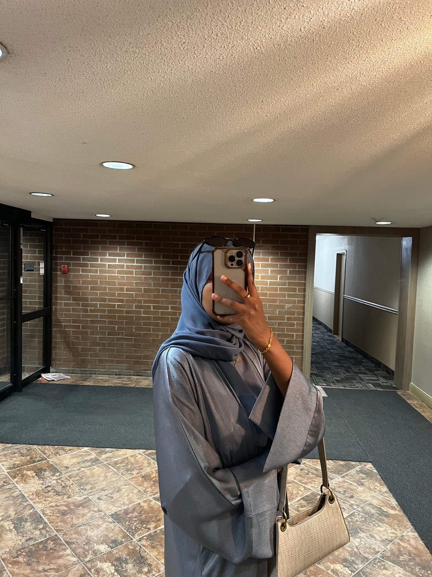 Tima Abaya Set - Grey (Slim fit)