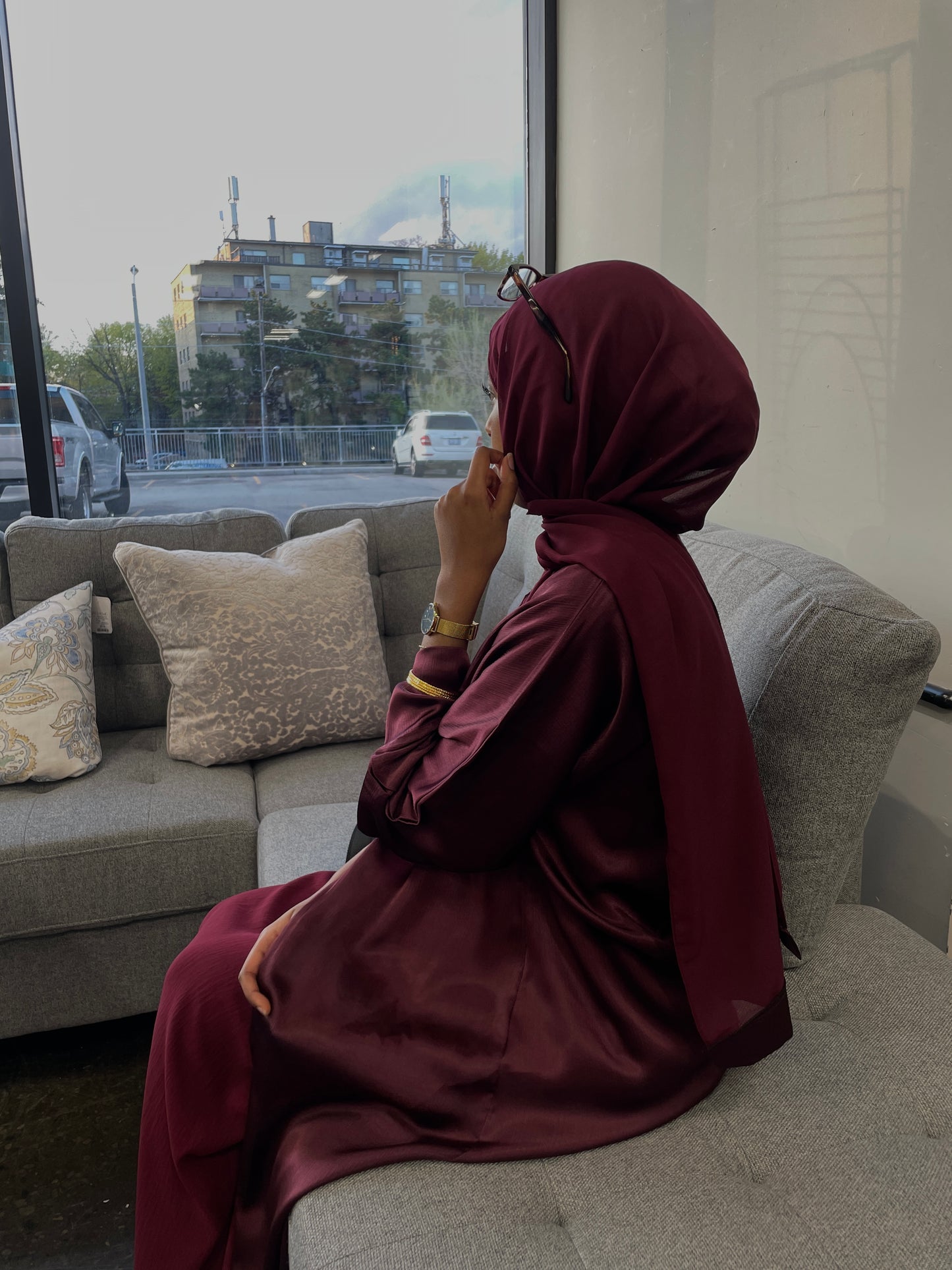 Tima Abaya Set - Plum