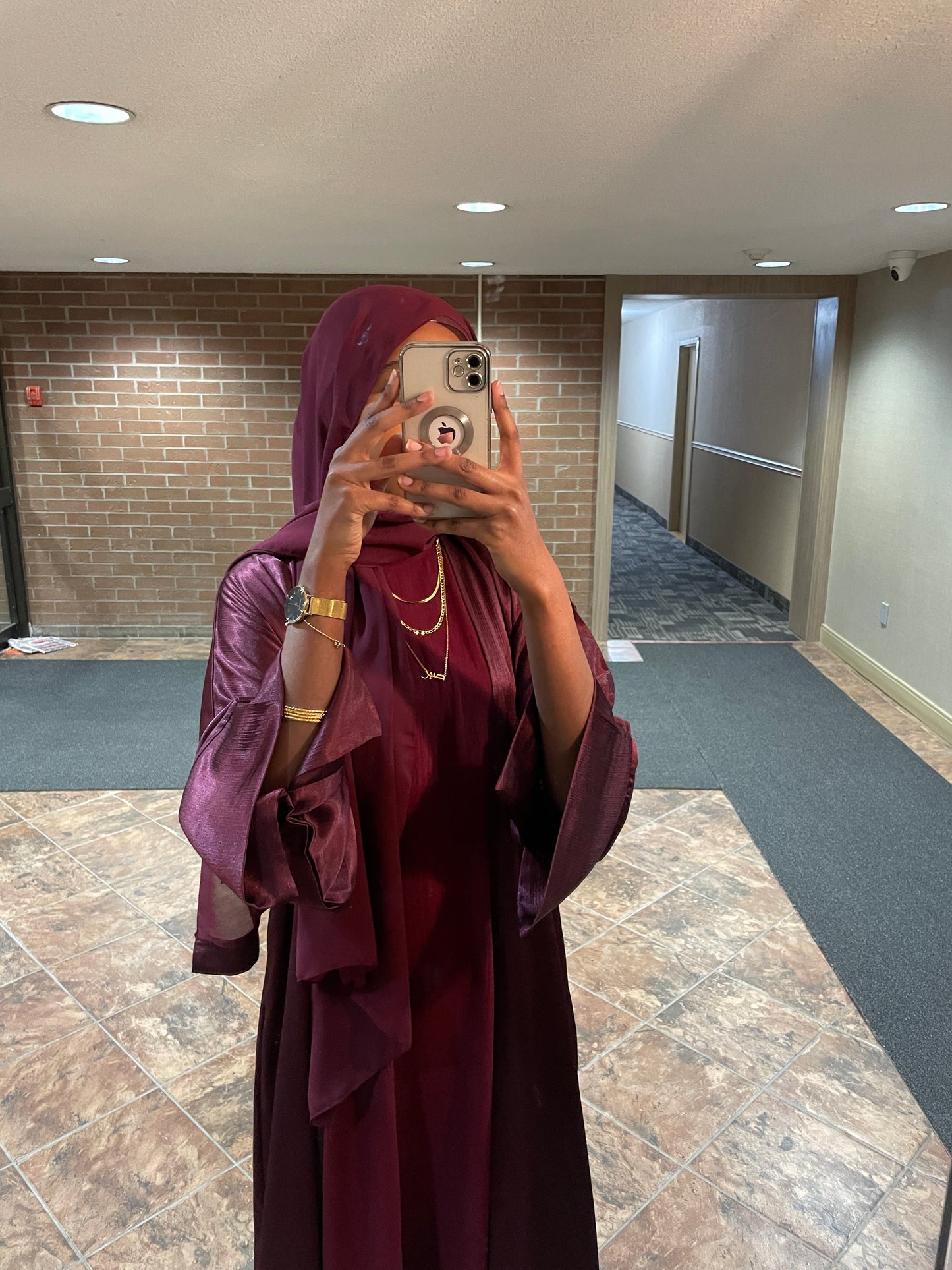 Tima Abaya Set - Plum