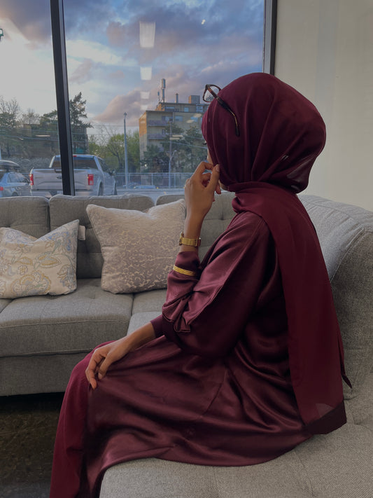 Tima Abaya Set - Plum